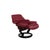 Reno Leather Recliner in Red with Footstool and Manual Function by Stressless, Set of 2 For Sale - Image 4 of 17