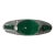 Late 20th Century 18k White Gold and 1.5ct Oval Cabochon Cut Emerald Ring Size 6.5 For Sale