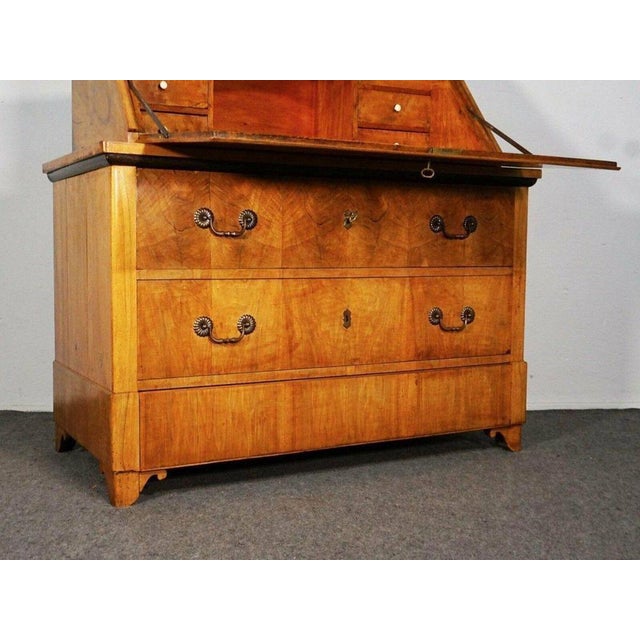 Biedermeier Walnut Folding Secretaire For Sale - Image 12 of 18