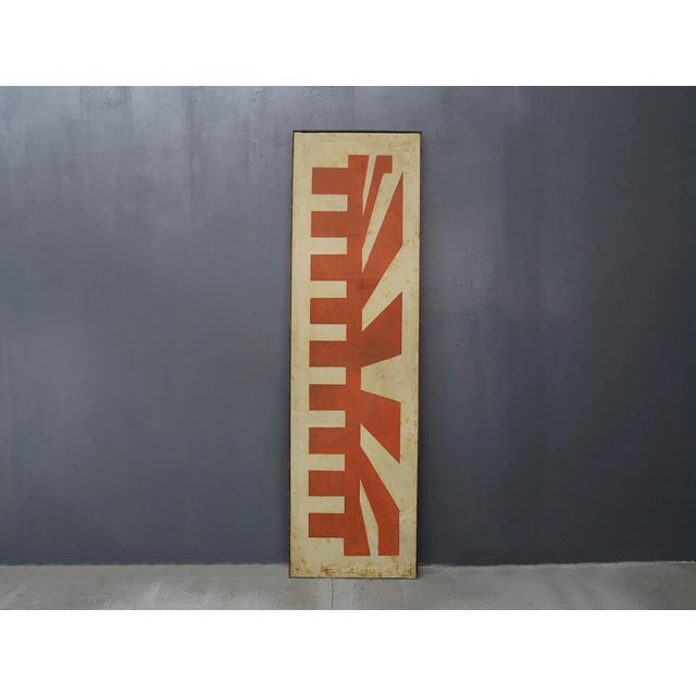 Brown Vintage Futurist Painting by M. Diklic, 1967 For Sale - Image 8 of 8