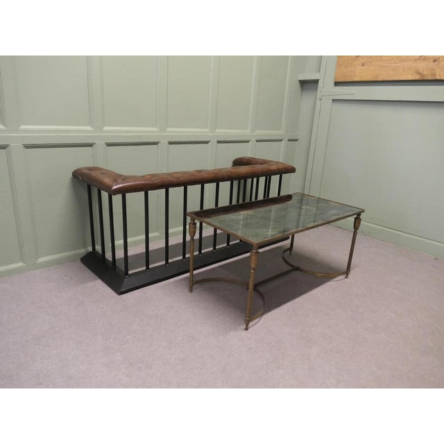 Wrought Iron and Leather Club Fender For Sale - Image 6 of 9