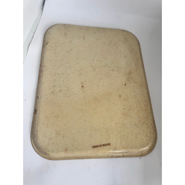 Mustard Large Vintage Provence France Tray For Sale - Image 8 of 8