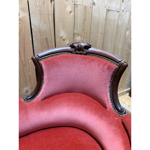 Napoleon III Louis-Philippe Confidential Chair in Mahogany For Sale - Image 3 of 8