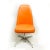 Mid Century Modern Orange Vinyl High Back Chair For Sale In Boston - Image 6 of 12