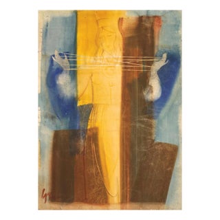 Dzemma Skulme, Threads, Watercolor on Paper, 1970s For Sale