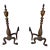 Pair of Antique Brass Andirons For Sale