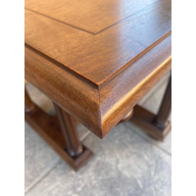 Late 19th Century Spanish Carved Coffee table with Wood Stretchers For Sale - Image 9 of 18