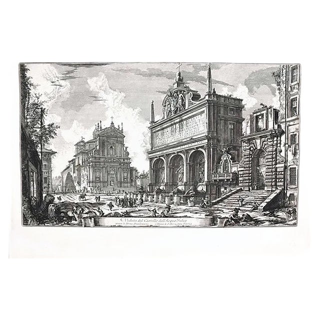 View of Castello dell'Acqua Felice - Etching by G. B. Piranesi - 1751 1751 For Sale