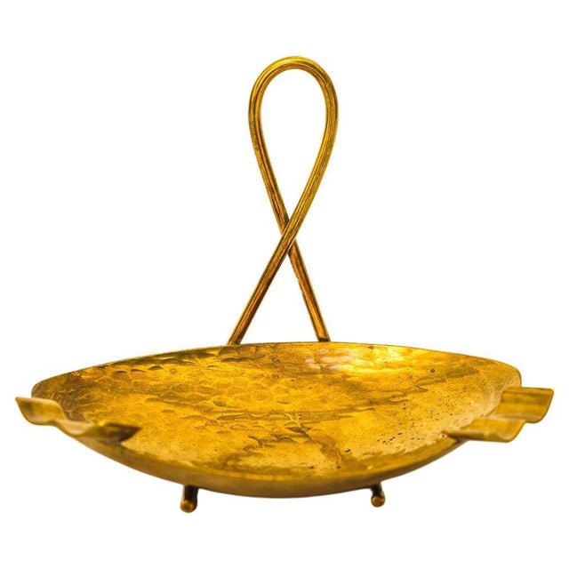 Metal Small Hammered Ashtray, Vienna, 1950s For Sale - Image 7 of 7