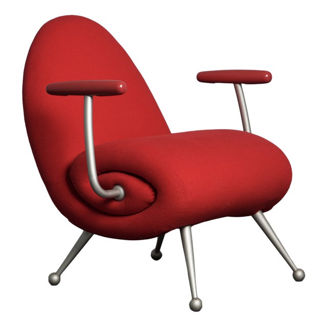Chiocciola Lounge Chair by Roberto Semprini for Arredaesse, Italy, 1994 For Sale