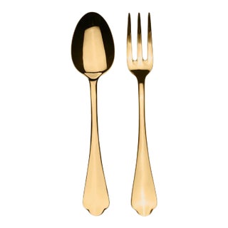 Mepra Dolce Vita 2-Piece Hostess Serving Set, Mirror Oro For Sale