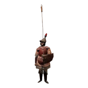 19th Century Sicilian Marionette Puppet Knight With Shield