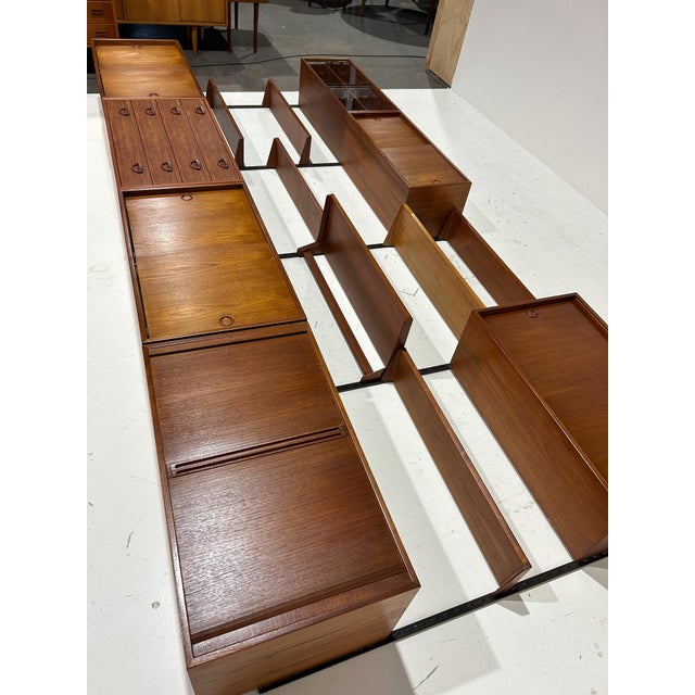 Modular Wall Unit in Teak by Kai Kristiansen for FM Møbler, Denmark, 1960s For Sale - Image 6 of 18