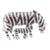 Michele Della Valle 18k White Gold White & Black Diamond Zebra Brooch For Sale