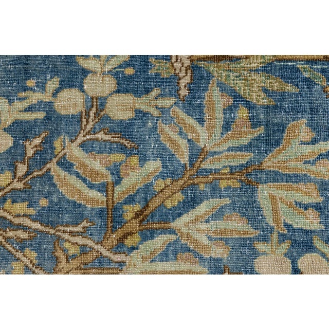 Antique 19th Century Tabriz Wool Area Rug, Blue Tree of Life For Sale In New York - Image 6 of 12