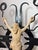 Large Vintage Carved Wood Wrought Iron Religious Wall Crucifix Cross Sculpture For Sale - Image 9 of 14