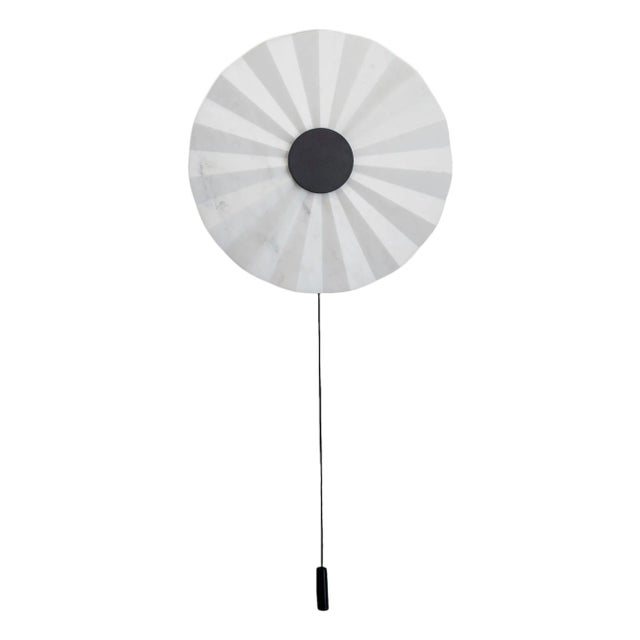 Oru 45 Marble Wall Lamp in Powder-Coated Steel and Marble by Stella Orlandino For Sale