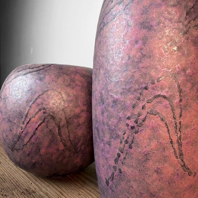 1970s Ceramic Model 302/2 & 305/3 Vases from Ruscha, West Germany, 1970s, Set of 2 For Sale - Image 5 of 13