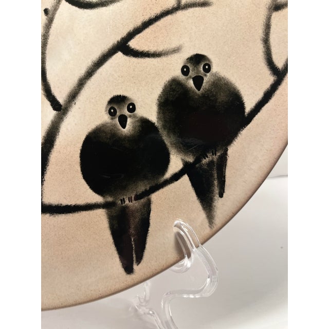 Mid-Century Modern Mid-Century Modern Cole Merris California Art Pottery Hand Painted Platter For Sale - Image 3 of 9