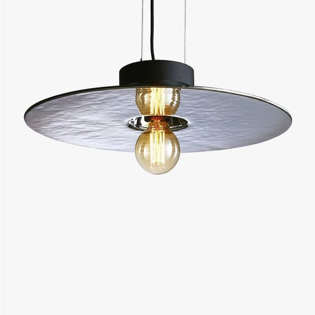 Mirage pendant light, silver & large by radar. Design: bastien taillard. Materials: thermoformed silver glass, metal....