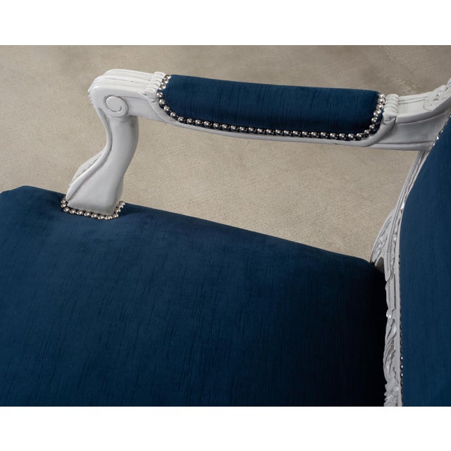 Navy Blue Pair of Ralph Lauren "Indian Cove Lodge Fauteuil" Armchairs For Sale - Image 8 of 18