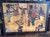 Chinoiserie 4 Wall Panel depicting Japanese ceremony. Folding hardware are missing. Lightweight and easy to hang....