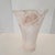 Murano Vintage Italian Murano Lavorazione Style Pink & White Swirled Ruffled Glass Vase For Sale - Image 4 of 8