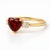 ❤️ Heart Garnet Three-Stone Ring – Gold/Silver | Dainty Promise Ring | January Birthstone | Romantic Gift for Her...