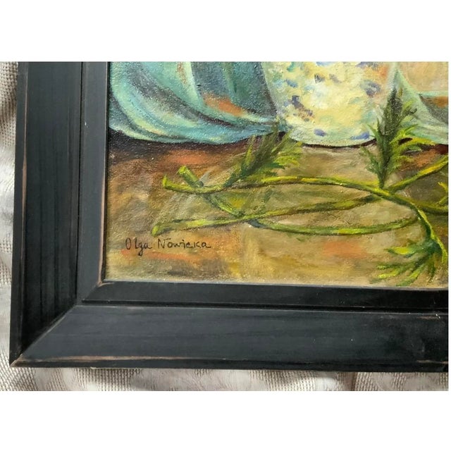Oil on Board, Summer Poppies, Signed, French, c.1960 For Sale - Image 15 of 17