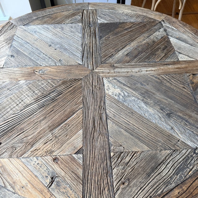 Round Rh Baroque Parquet Dining Table For Sale - Image 9 of 10