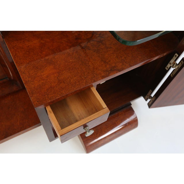 Brown Art Deco Dressing Mirror in Walnut Veneer by De Coene, 1930s For Sale - Image 8 of 15