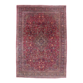 Antique Persian Kashan Rug, 11'01 X 16'01 For Sale