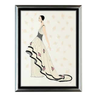 1980s Rose Gown, Erté For Sale