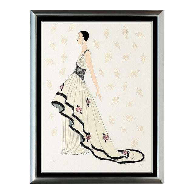 1980s Rose Gown, Erté For Sale