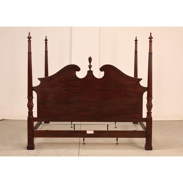 Henkel Harris King Mahogany Poster Bed For Sale - Image 16 of 18