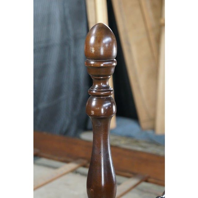 Antique Early American Colonial Style Mahogany 4 Post Acorn Finial Full Size Bed For Sale - Image 4 of 18
