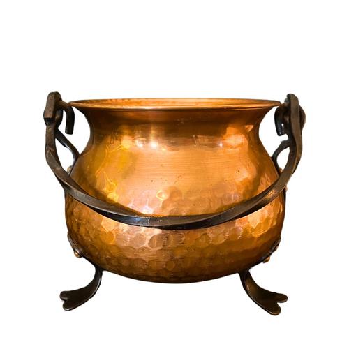 French Cauldron in Hammered Copper, Circa 1910 For Sale - Image 4 of 9