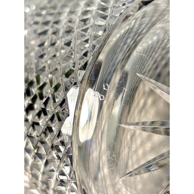 Pointed Diamond Crystal Carafe with Silver Neck from Baccarat For Sale - Image 13 of 18