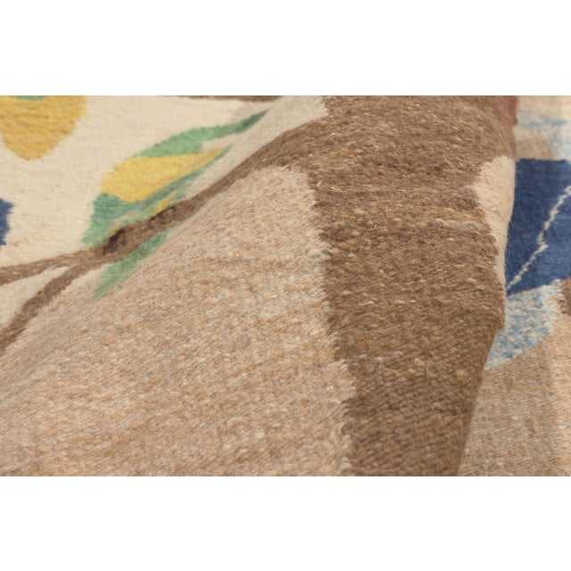 Vintage African Pictorial Tapestry, 04'11 X 04'10 For Sale In Dallas - Image 6 of 10