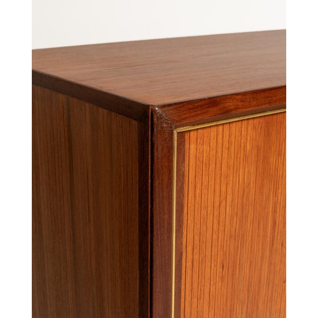 Scandinavian Teak Bar Cabinet with Shutter, 1950s For Sale - Image 6 of 11