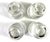 Mid-Century Modern McM-Starlyte-(S7t5)-Silver Banded,footed,– Cocktail/Liquor Glasses – Set of Four For Sale - Image 3 of 6