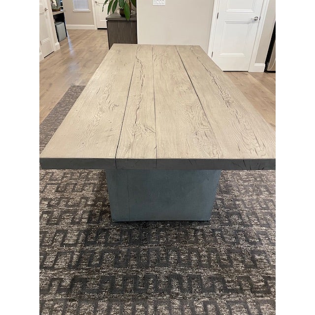 Restoration Hardware Concrete Pier Dining Table For Sale In Sacramento - Image 6 of 11