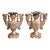 Pair of Fluted Silver Giltwood Pricket Candlesticks From Tuscany, Italy For Sale