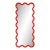 Large Organic Wall Mirror With Sculptural Red Wavy Frame Hvyli 16 by Oitoproducts For Sale