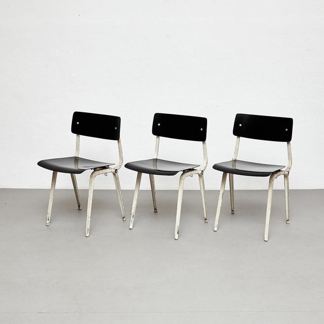 Vintage Theater Chairs by Friso Kramer for Ahrend De Cirkel, 1959, Set of 3 For Sale - Image 3 of 18