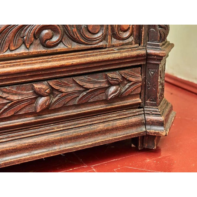 Wood Neo-Renaissance Oak Bookcase For Sale - Image 7 of 11