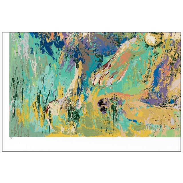 Leroy Neiman 1980s Lion Couple, LeRoy Neiman For Sale - Image 4 of 6