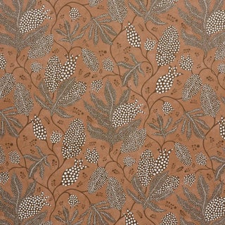 Sample - Schumacher Schumacher X Marian McEvoy Polka Dot Jungle Wallcovering In Terracotta For Sale
