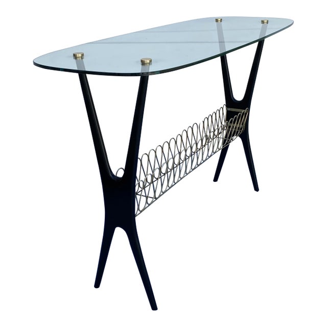 1950’s Italian X-Base Console Table For Sale