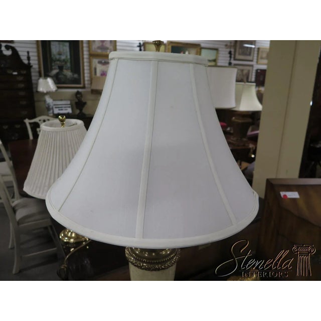 Metal Brass & Faux Finish Lamp For Sale - Image 7 of 8
